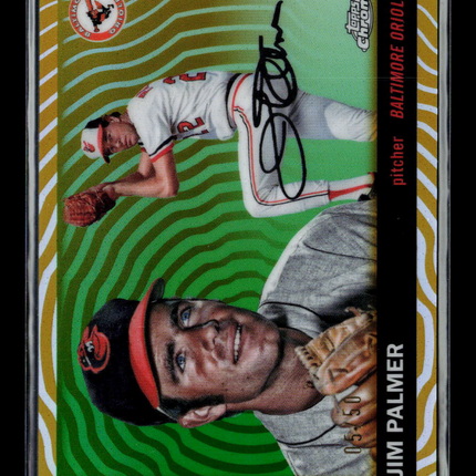 2025 Topps Heritage Chrome Jim Palmer #306 Gold Sonar Refractor /50