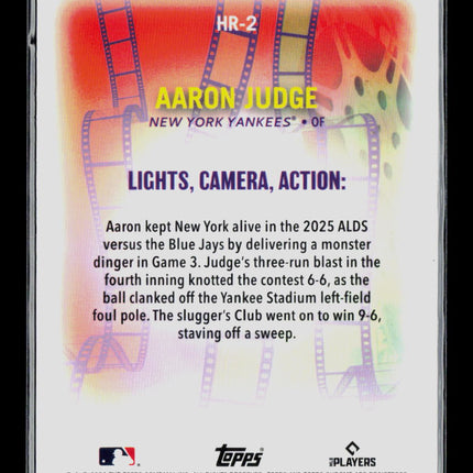 2026 Topps Chrome Highlight Reels Aaron Judge #HR-2