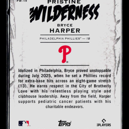 2026 Topps Pristine Wilderness Bryce Harper #PW-19