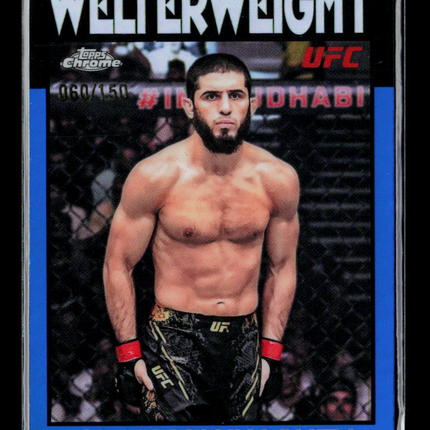2026 Topps Chrome UFC Islam Makhachev #86-20 Blue 060/150