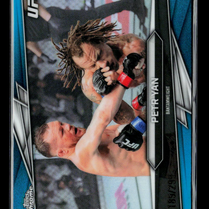 2026 Topps Chrome UFC Petr Yan #53 Blue Refractor 189/299