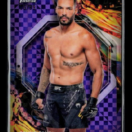 2024 Topps Finest UFC Bruno Silva #157 Purple Checkerboard 36/99