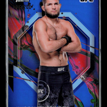 2024 Topps Finest UFC Khabib Nurmagomedov #52 Blue Refractor 006/200