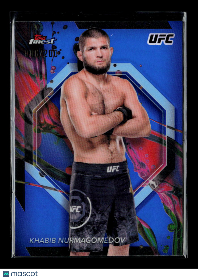 2024 Topps Finest UFC Khabib Nurmagomedov #52 Blue Refractor 006/200