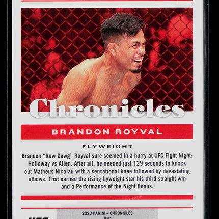 2023 Panini Chronicles UFC Brandon Royval #5 007/199