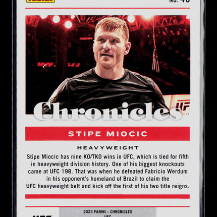 2023 Panini Chronicles UFC Stipe Miocic #48 66/69