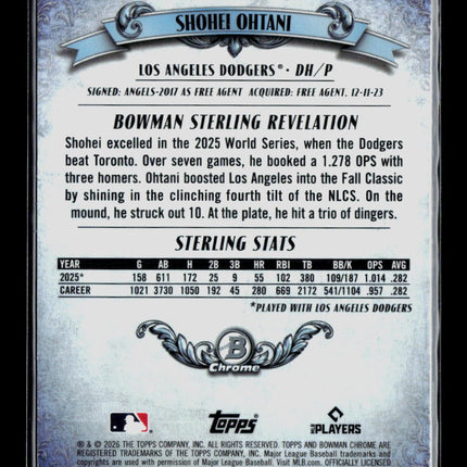 2026 Bowman Sterling Shohei Ohtani #BST-6