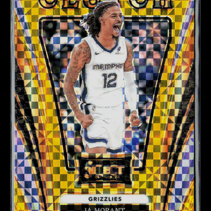 2025 Panini Select Clutch Ja Morant #17 Gold Checkerboard 08/10