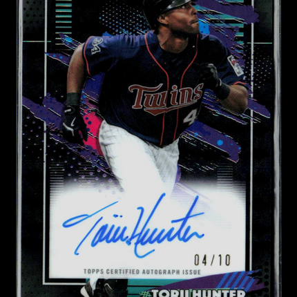 2026 Topps Finest Torii Hunter #FA-THU 04/10 Auto Black
