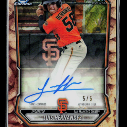 2026 Bowman Chrome Luis Hernandez #CPA-LH Peanuts Auto /5