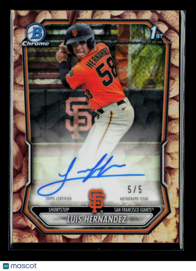 2026 Bowman Chrome Luis Hernandez #CPA-LH Peanuts Auto /5