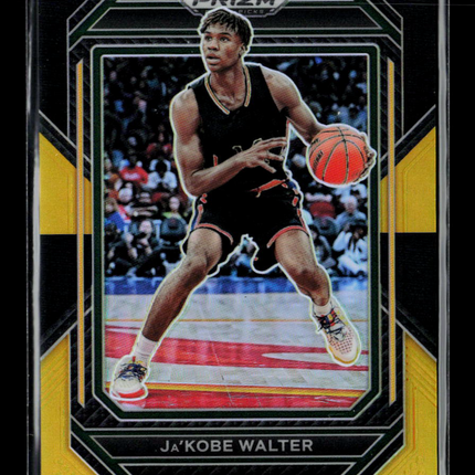 2022 Panini Prizm Draft Picks Ja'Kobe Walter #27 Black Gold /5
