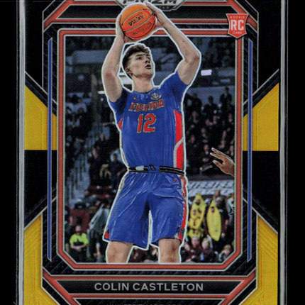 2023 Panini Prizm Draft Picks Colin Castleton #45 RC Black Gold /5