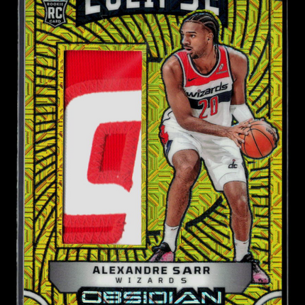 2024 Panini Obsidian Eclipse Alexandre Sarr #EM-SAR RC Gold Patch 01/10
