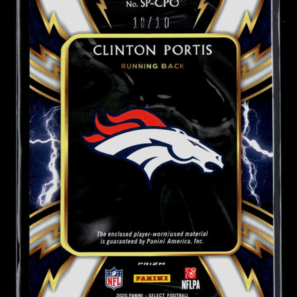 2021 Panini Select Football Clinton Portis #SP-CPO Patch Gold 10/10