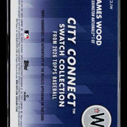 2026 Topps City Connect Swatch Collection James Wood #CC2-JW Relic