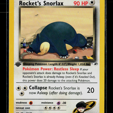 Pokemon 2000 Gym Challenge Rocket's Snorlax 1st Edition #33/132