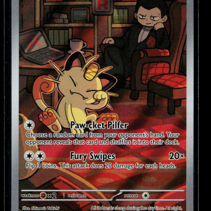 Pokemon 2025 Destined Rivals Team Rocket's Meowth #203/182