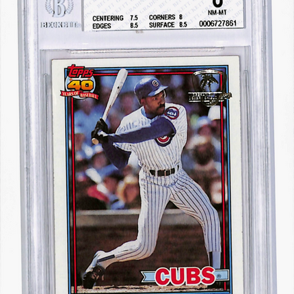 1991 Topps Desert Shield Andre Dawson #640 BGS 8