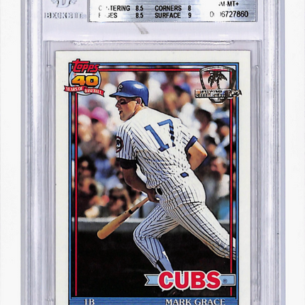 1991 Topps Desert Shield Mark Grace #520 BGS 8.5