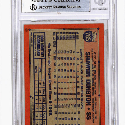 1991 Topps Desert Shield Shawon Dunston #765 BGS 8.5