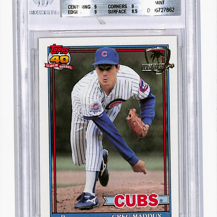 1991 Topps Desert Shield Greg Maddux #35 BGS 9