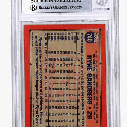 1991 Topps Desert Shield Ryne Sandberg #740 BGS 9