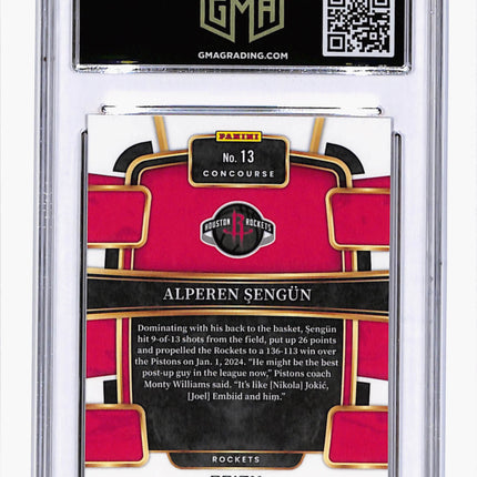 2023 Panini Select Basketball Alperen Sengun #13 Orange Flash Prizm GMA 10