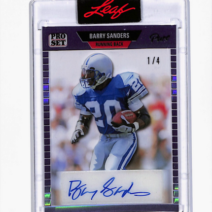 2023 Leaf Pro Set Pure Barry Sanders #89-BS2 Purple 1/4 Auto