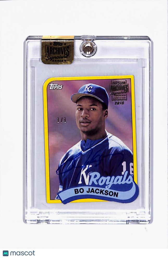 2016 Topps Archives Signature Series Bo Jackson #TM-6 1/1 Auto