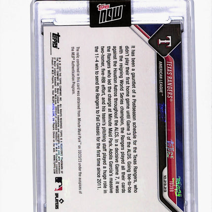 2023 Topps Now Baseball Texas Rangers #1039B ALCS Game-Used Base Relic /75