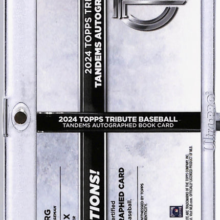2024 Topps Tribute Tandems Book Card Greg Maddux Ryne Sandberg Auto Red /25