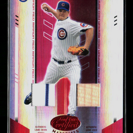 2004 Leaf Certified Materials Kerry Wood #117 Mirror Red Dual 059/250 Jersey Bat