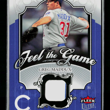 2006 Fleer Ultra Feel the Game Greg Maddux #FG-GM Game-Used Jersey Memorabilia