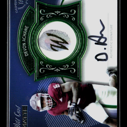 2023 Wild Card Matte Thumbagraph Devon Achane #TA-A Green 6/10 Auto