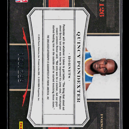 2010 Timeless Treasures Rookie Recruits Quincy Pondexter #126 160/299 Auto