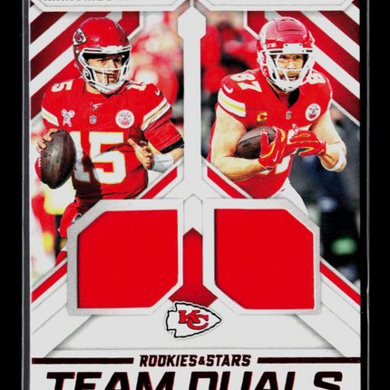 2025 Rookies & Stars Team Duals Travis Kelce Patrick Mahomes #TD-KC Dual Patch