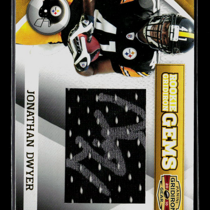 2010 Panini Gridiron Gear Rookie Gems Jonathan Dwyer #285 203/269 Jersey Auto