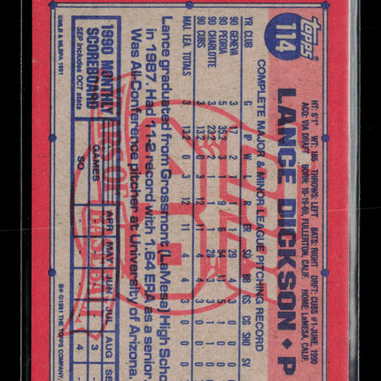 1991 Topps Lance Dickson #114 Desert Shield