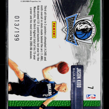 2010 Panini Studio Masterstrokes Jason Kidd #7 Proof 013/199