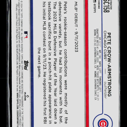 2024 Topps Chrome Update Pete Crow-Armstrong #USC158 Prism Refractor RC