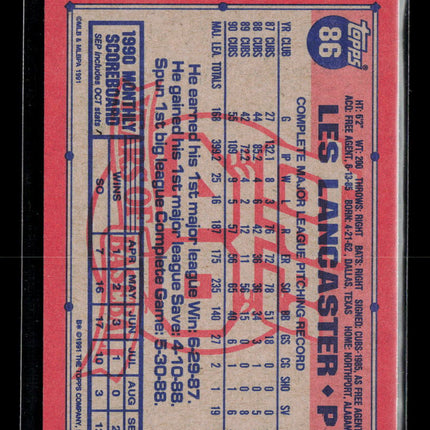 1991 Topps Desert Shield Les Lancaster #86
