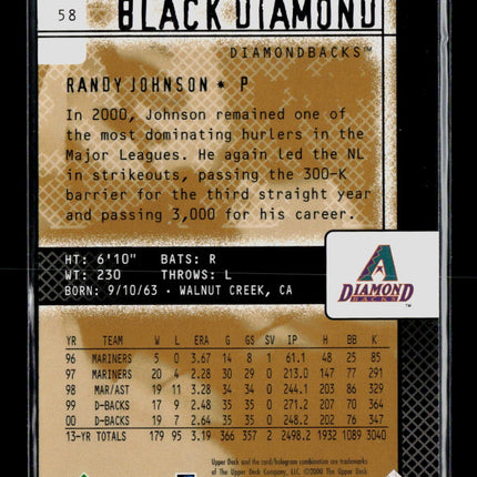2000 Upper Deck Black Diamond Randy Johnson #58