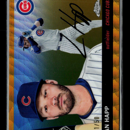 2025 Topps Chrome Ian Happ #80 Gold Wave Refractor 31/50