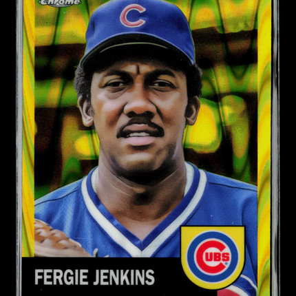 2022 Topps Chrome Platinum Fergie Jenkins #59 Gold Wave Refractor 077/250