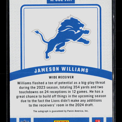 2024 Donruss Signature Series Jameson Williams #SSE-JWI Auto