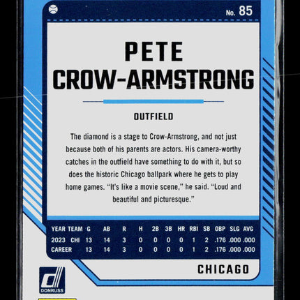 2024 Donruss Pete Crow-Armstrong #85 Blue Red