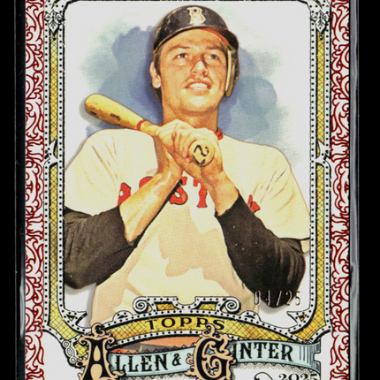 2025 Topps Allen & Ginter Carlton Fisk #187 Red Border 04/25