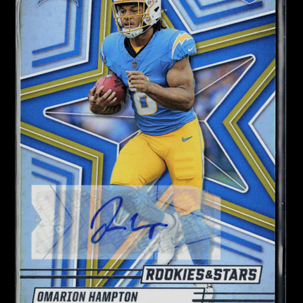 2025 Panini Rookies & Stars Omarion Hampton #166 Auto