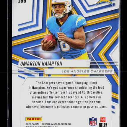 2025 Panini Rookies & Stars Omarion Hampton #166 Auto